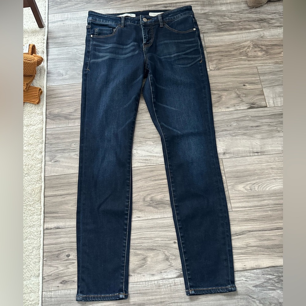 Pilcro and the Letterpress Script Skinny Leg Jeans in Blue Size 28 Anthropologie